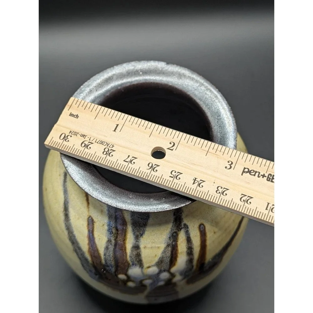 William Bill Creitz Vintage Art Pottery Vase Oregon Studio Signed 1970s Pottery
